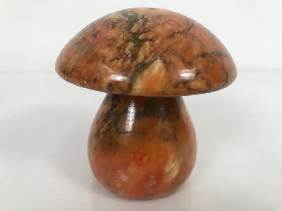 Vintage Polished Stone Mushroom 3.25'H