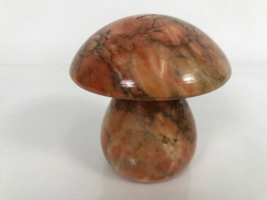 Vintage Polished Stone Mushroom 3.25'H