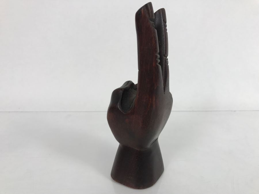 Vintage Carved Wood Hand Peace Sign 6'H [Photo 8]