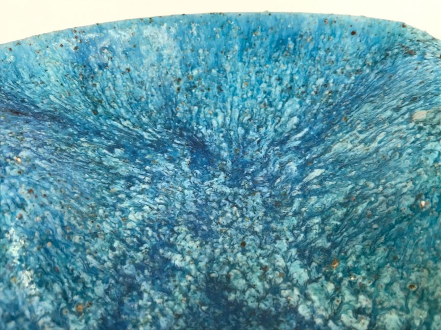 Vintage Italian Signed Mid Century Glazed Pottery Bowl For I. Magnin Co [Photo 7]