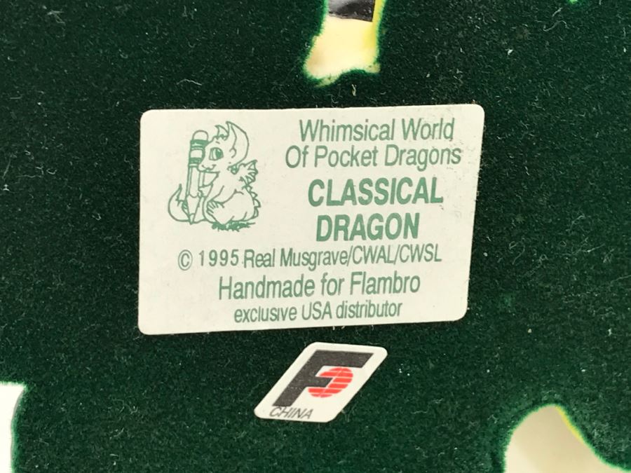 Whimsical World Of Pocket Dragons - Classical Dragon - 1995 Real Musgrave - Handmade For Flambro Exclusive USA Distributor [MV $80-$100] [Photo 8]