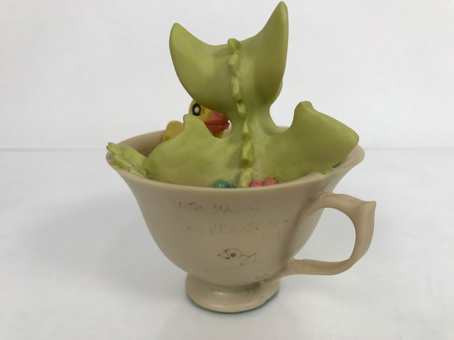 Hand Signed By Real Musgrave Pocket Dragons Figurine - Whimsical World Of Pocket Dragons - Bubbles - 1992 LOL - Made in UK [MV $125-$160] [Photo 5]