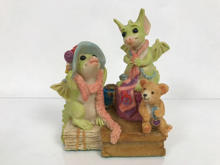 Hand Signed By Real Musgrave Pocket Dragon Figurine 10/92 - Whimsical World Of Pocket Dragons - Dragons In The Attic - 1991 LOL [MV $140-$160 Unsigned] [Photo 10]
