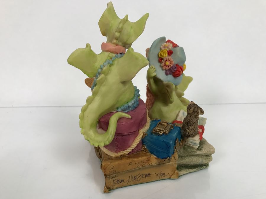 Hand Signed By Real Musgrave Pocket Dragon Figurine 10/92 - Whimsical World Of Pocket Dragons - Dragons In The Attic - 1991 LOL [MV $140-$160 Unsigned] [Photo 14]