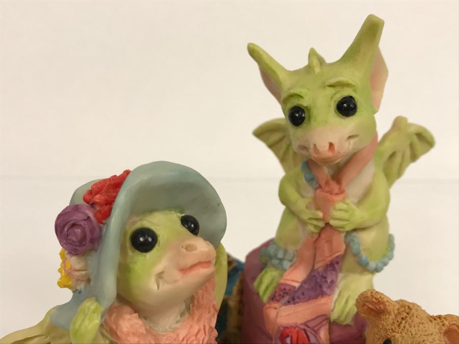 Hand Signed By Real Musgrave Pocket Dragon Figurine 10/92 - Whimsical World Of Pocket Dragons - Dragons In The Attic - 1991 LOL [MV $140-$160 Unsigned] [Photo 7]