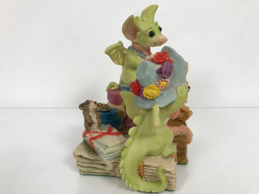 Hand Signed By Real Musgrave Pocket Dragon Figurine 10/92 - Whimsical World Of Pocket Dragons - Dragons In The Attic - 1991 LOL [MV $140-$160 Unsigned] [Photo 13]