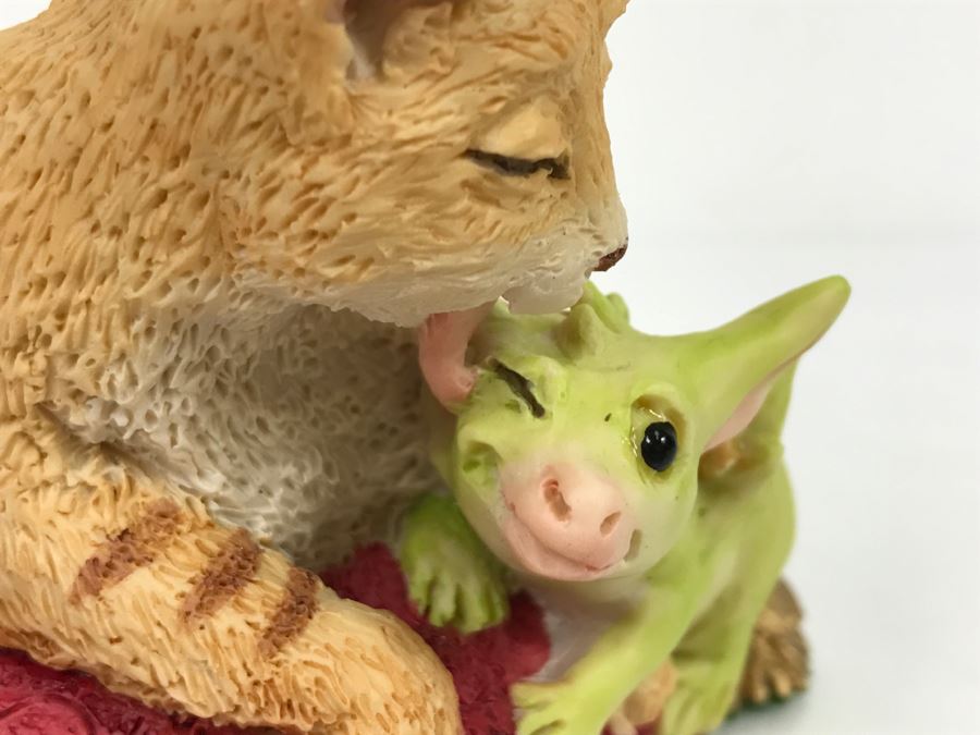 Hand Signed By Real Musgrave Pocket Dragon Figurine 1/94 - Whimsical World Of Pocket Dragons - Bath Time - 1992 Real Musgrave, CWS, LOL Limited - Hand Made in UK [MV $150-$200 Unsigned] [Photo 5]