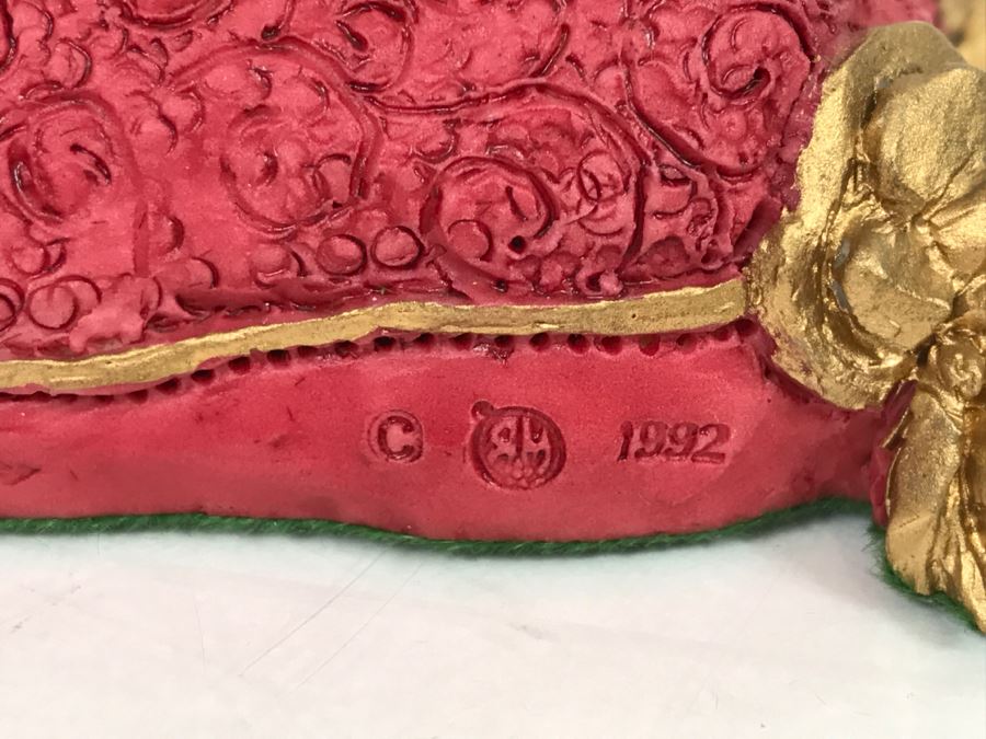 Hand Signed By Real Musgrave Pocket Dragon Figurine 1/94 - Whimsical World Of Pocket Dragons - Bath Time - 1992 Real Musgrave, CWS, LOL Limited - Hand Made in UK [MV $150-$200 Unsigned] [Photo 9]