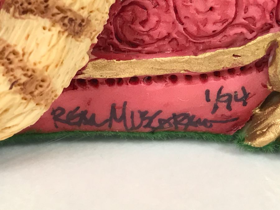 Hand Signed By Real Musgrave Pocket Dragon Figurine 1/94 - Whimsical World Of Pocket Dragons - Bath Time - 1992 Real Musgrave, CWS, LOL Limited - Hand Made in UK [MV $150-$200 Unsigned] [Photo 13]