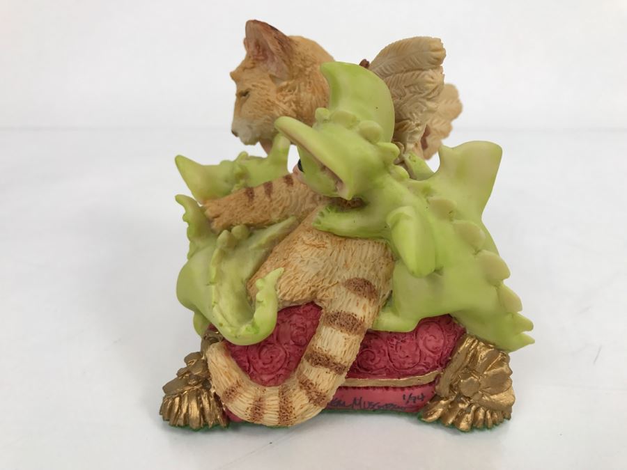 Hand Signed By Real Musgrave Pocket Dragon Figurine 1/94 - Whimsical World Of Pocket Dragons - Bath Time - 1992 Real Musgrave, CWS, LOL Limited - Hand Made in UK [MV $150-$200 Unsigned] [Photo 10]