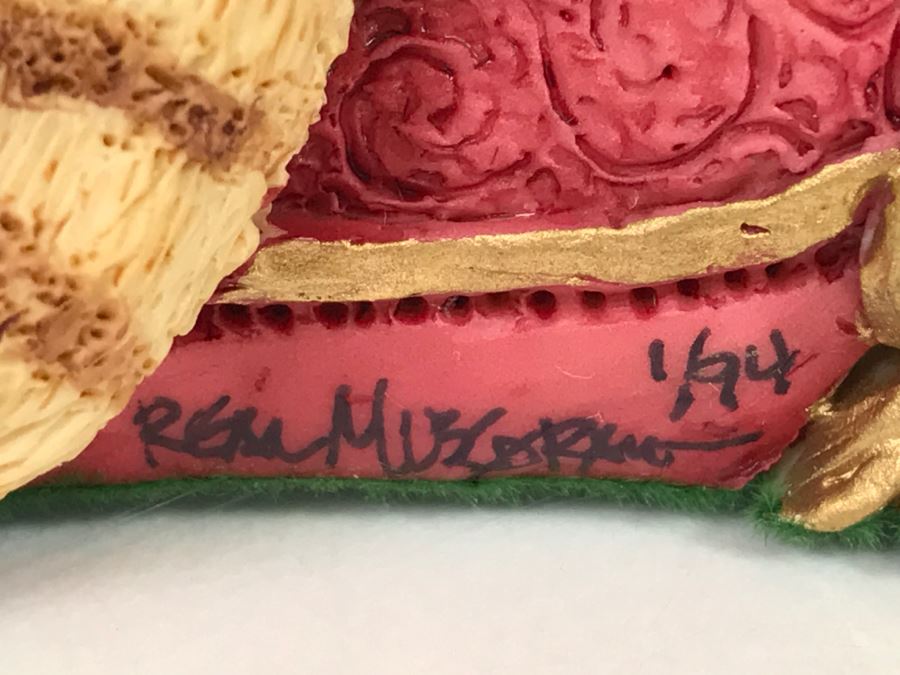 Hand Signed By Real Musgrave Pocket Dragon Figurine 1/94 - Whimsical World Of Pocket Dragons - Bath Time - 1992 Real Musgrave, CWS, LOL Limited - Hand Made in UK [MV $150-$200 Unsigned] [Photo 12]