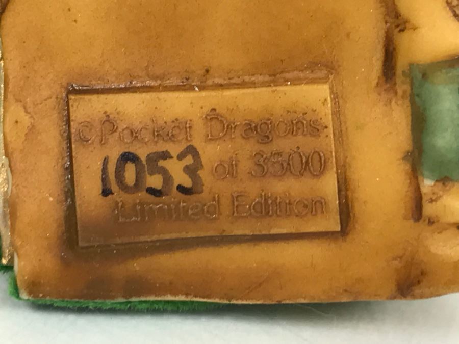 Whimsical World Of Pocket Dragons - Pillow Fight - Worldwide Limited Edition 1053 of 3500 - 1995 Real Musgrave, CWAL/CWSL - Hand Made in UK [MV $350-$400] [Photo 10]