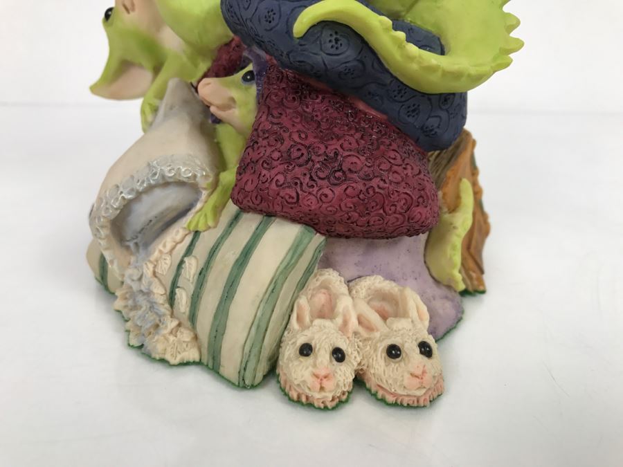 Whimsical World Of Pocket Dragons - Pillow Fight - Worldwide Limited Edition 1053 of 3500 - 1995 Real Musgrave, CWAL/CWSL - Hand Made in UK [MV $350-$400] [Photo 7]