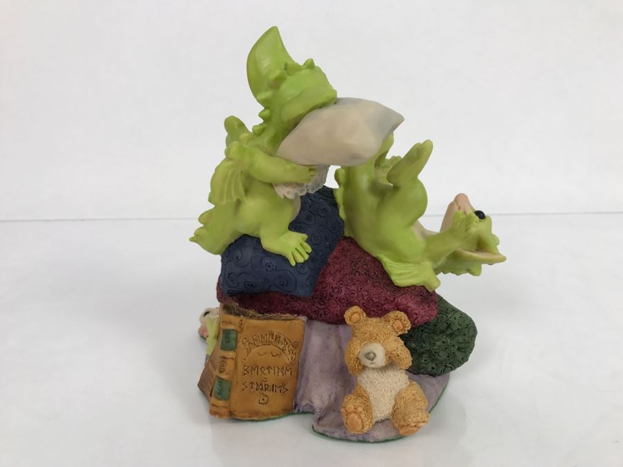 Whimsical World Of Pocket Dragons - Pillow Fight - Worldwide Limited Edition 1053 of 3500 - 1995 Real Musgrave, CWAL/CWSL - Hand Made in UK [MV $350-$400] [Photo 11]