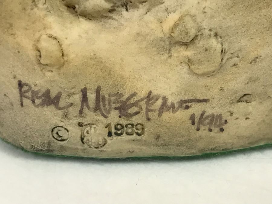 Hand Signed By Real Musgrave Pocket Dragon Figurine 1/94 - Whimsical World Of Pocket Dragons - Toady Goldtrayler - 1989 - Lilliput Lane Land Of Legend Limited - Hand Made in UK [MV $170-$225 Unsigned] [Photo 12]