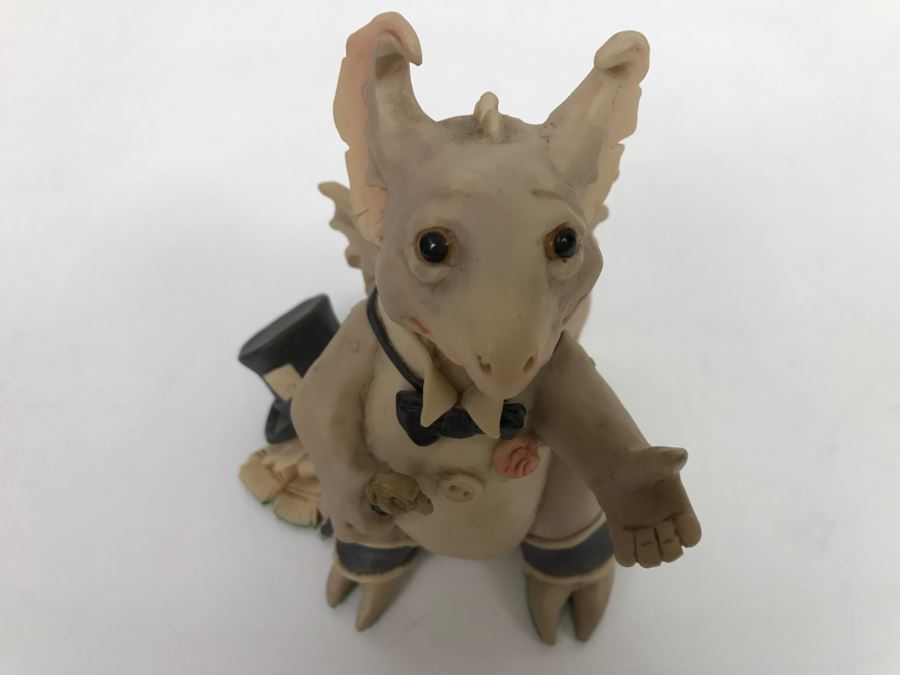 Hand Signed By Real Musgrave Pocket Dragon Figurine 4/91 - Whimsical World Of Pocket Dragons - Opera Gargoyle  - 1989 - Lilliput Lane Land Of Legend Limited - Hand Made in UK [MV $350-$400 Unsigned] [Photo 12]