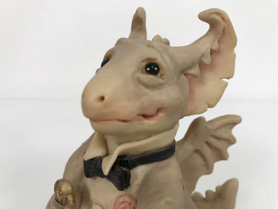 Hand Signed By Real Musgrave Pocket Dragon Figurine 4/91 - Whimsical World Of Pocket Dragons - Opera Gargoyle  - 1989 - Lilliput Lane Land Of Legend Limited - Hand Made in UK [MV $350-$400 Unsigned] [Photo 10]