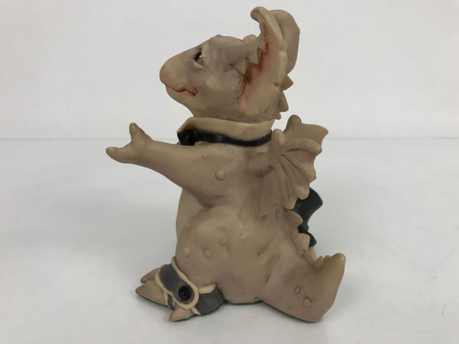 Hand Signed By Real Musgrave Pocket Dragon Figurine 4/91 - Whimsical World Of Pocket Dragons - Opera Gargoyle  - 1989 - Lilliput Lane Land Of Legend Limited - Hand Made in UK [MV $350-$400 Unsigned] [Photo 8]