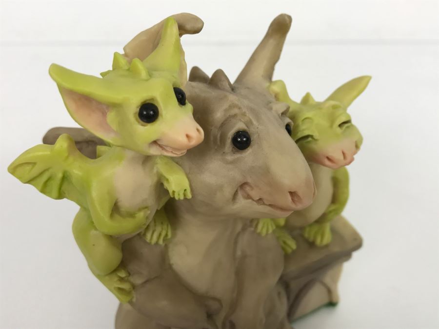 Hand Signed By Real Musgrave Pocket Dragon Figurine 1/94 - Whimsical World Of Pocket Dragons - Friends - 1990 LOL - Hand Made in UK [MV $80-$100] [Photo 12]
