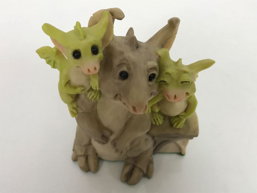 Hand Signed By Real Musgrave Pocket Dragon Figurine 1/94 - Whimsical World Of Pocket Dragons - Friends - 1990 LOL - Hand Made in UK [MV $80-$100] [Photo 13]