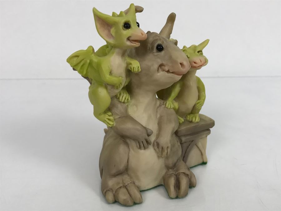 Hand Signed By Real Musgrave Pocket Dragon Figurine 1/94 - Whimsical World Of Pocket Dragons - Friends - 1990 LOL - Hand Made in UK [MV $80-$100] [Photo 11]