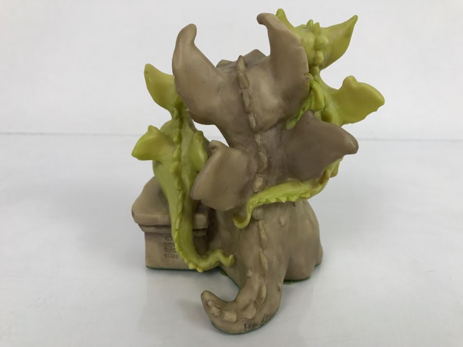 Hand Signed By Real Musgrave Pocket Dragon Figurine 1/94 - Whimsical World Of Pocket Dragons - Friends - 1990 LOL - Hand Made in UK [MV $80-$100] [Photo 6]