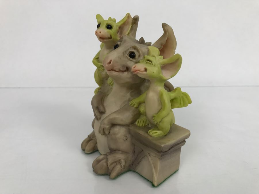 Hand Signed By Real Musgrave Pocket Dragon Figurine 1/94 - Whimsical World Of Pocket Dragons - Friends - 1990 LOL - Hand Made in UK [MV $80-$100] [Photo 4]