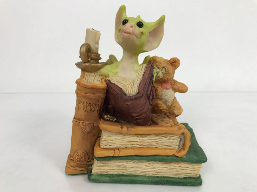 Hand Signed Whimsical World Of Pocket Dragons - Pocket Dragons And Friends Collectors Club - Collectors Special - Book Nook - 1992 Real Musgrave, CWS, LOL Limited - Made in UK [MV $350-$450 Unsigned] [Photo 3]