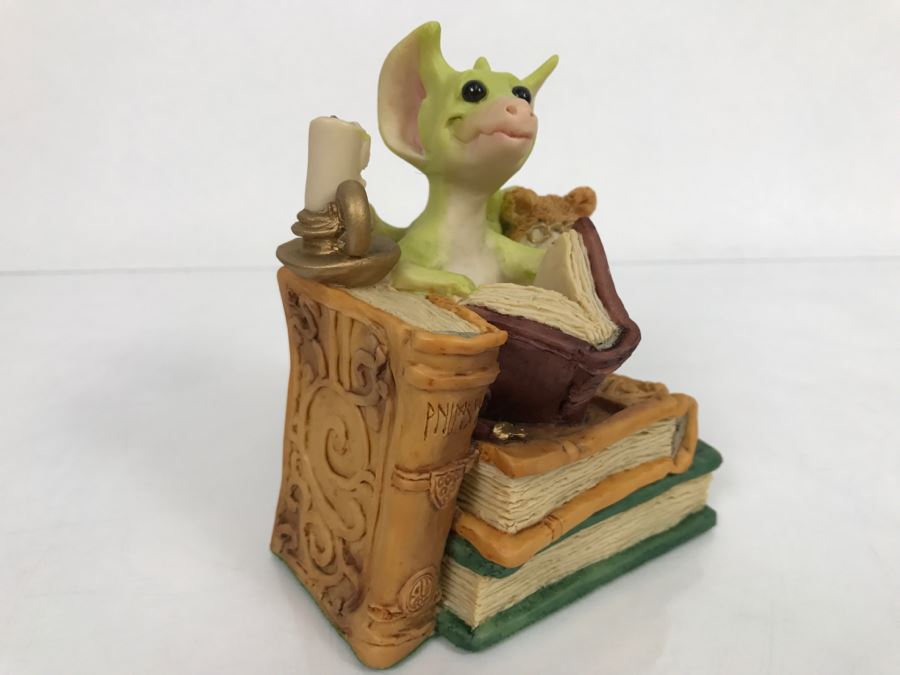 Hand Signed Whimsical World Of Pocket Dragons - Pocket Dragons And Friends Collectors Club - Collectors Special - Book Nook - 1992 Real Musgrave, CWS, LOL Limited - Made in UK [MV $350-$450 Unsigned] [Photo 12]