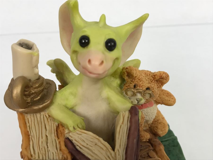 Hand Signed Whimsical World Of Pocket Dragons - Pocket Dragons And Friends Collectors Club - Collectors Special - Book Nook - 1992 Real Musgrave, CWS, LOL Limited - Made in UK [MV $350-$450 Unsigned] [Photo 13]