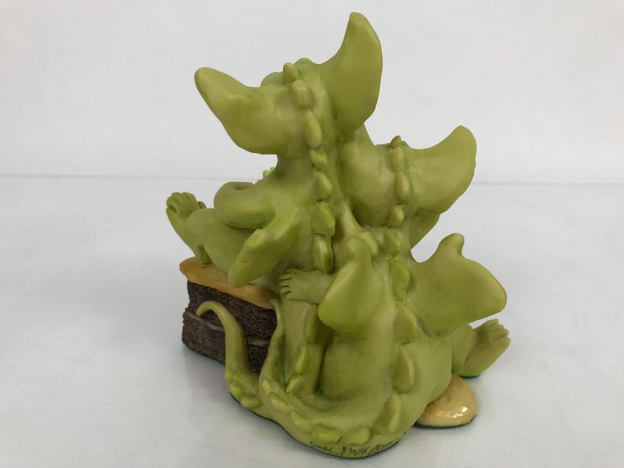 Hand Signed By Real Musgrave Pocket Dragon Figurine 1/94 - Whimsical World Of Pocket Dragons - Treasure! - 1993 Real Musgrave, CWS, LOL Limited - Hand Made in UK [MV $70-$100 Unsigned] [Photo 17]