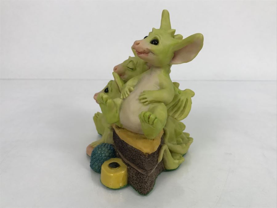 Hand Signed By Real Musgrave Pocket Dragon Figurine 1/94 - Whimsical World Of Pocket Dragons - Treasure! - 1993 Real Musgrave, CWS, LOL Limited - Hand Made in UK [MV $70-$100 Unsigned] [Photo 12]