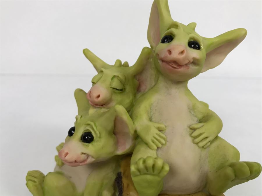 Hand Signed By Real Musgrave Pocket Dragon Figurine 1/94 - Whimsical World Of Pocket Dragons - Treasure! - 1993 Real Musgrave, CWS, LOL Limited - Hand Made in UK [MV $70-$100 Unsigned] [Photo 14]