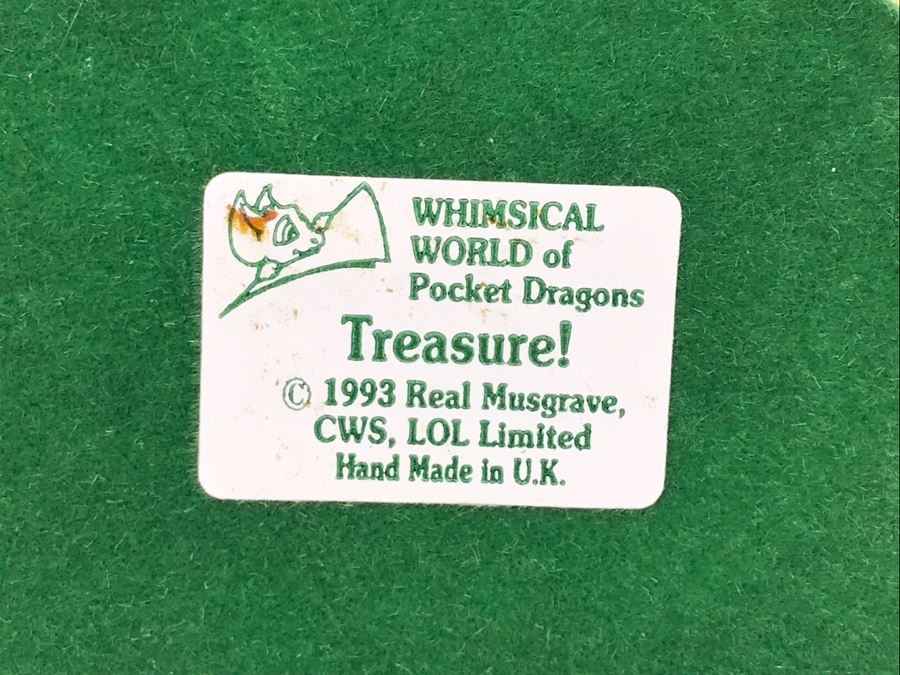 Hand Signed By Real Musgrave Pocket Dragon Figurine 1/94 - Whimsical World Of Pocket Dragons - Treasure! - 1993 Real Musgrave, CWS, LOL Limited - Hand Made in UK [MV $70-$100 Unsigned] [Photo 16]