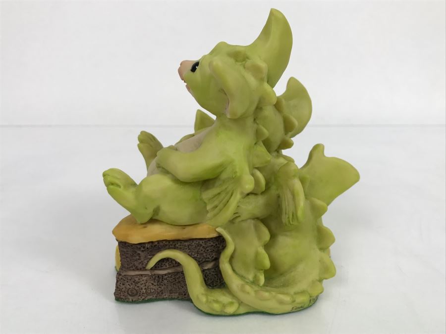 Hand Signed By Real Musgrave Pocket Dragon Figurine 1/94 - Whimsical World Of Pocket Dragons - Treasure! - 1993 Real Musgrave, CWS, LOL Limited - Hand Made in UK [MV $70-$100 Unsigned] [Photo 11]