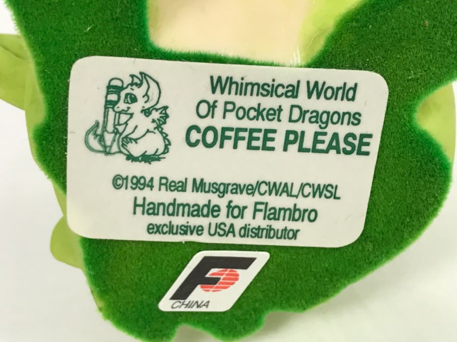 Whimsical World Of Pocket Dragons - Coffee Please - 1994 Real Musgrave/CWAL/CWSL - Handmade For Flambro Exclusive USA Distributor [MV $30-$40] [Photo 11]