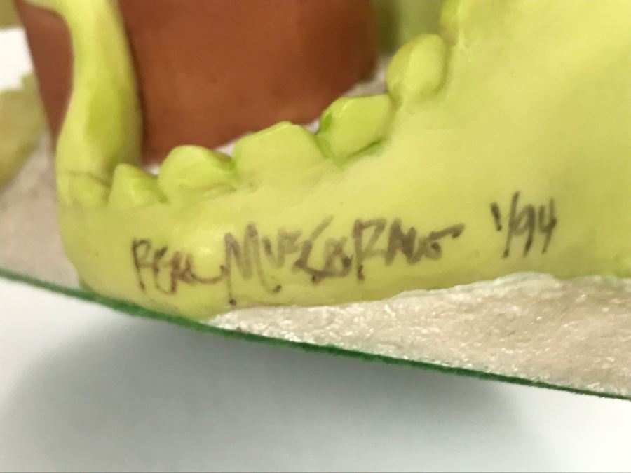 Hand Signed By Real Musgrave Pocket Dragon Figurine 1/94 - Whimsical World Of Pocket Dragons - Let’s Make Cookies! - 1993 Real Musgrave, CWS, LOL Limited - Hand Made in UK [MV $130-$160] [Photo 12]