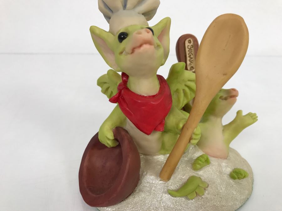 Hand Signed By Real Musgrave Pocket Dragon Figurine 1/94 - Whimsical World Of Pocket Dragons - Let’s Make Cookies! - 1993 Real Musgrave, CWS, LOL Limited - Hand Made in UK [MV $130-$160] [Photo 5]