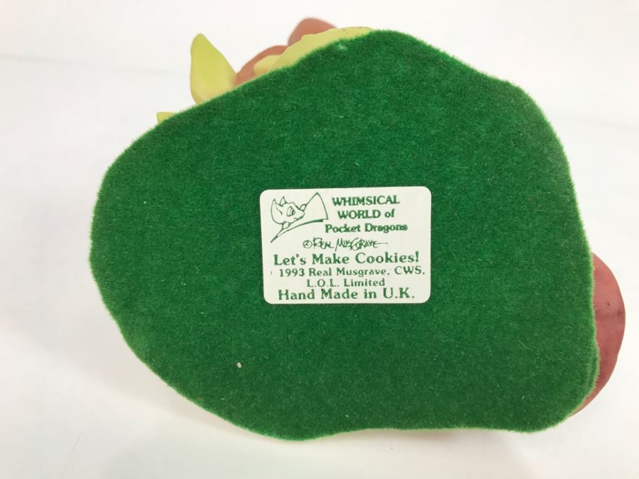 Hand Signed By Real Musgrave Pocket Dragon Figurine 1/94 - Whimsical World Of Pocket Dragons - Let’s Make Cookies! - 1993 Real Musgrave, CWS, LOL Limited - Hand Made in UK [MV $130-$160] [Photo 17]