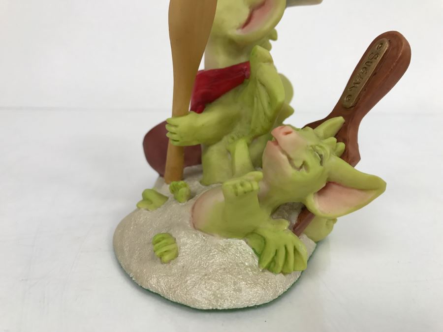 Hand Signed By Real Musgrave Pocket Dragon Figurine 1/94 - Whimsical World Of Pocket Dragons - Let’s Make Cookies! - 1993 Real Musgrave, CWS, LOL Limited - Hand Made in UK [MV $130-$160] [Photo 7]