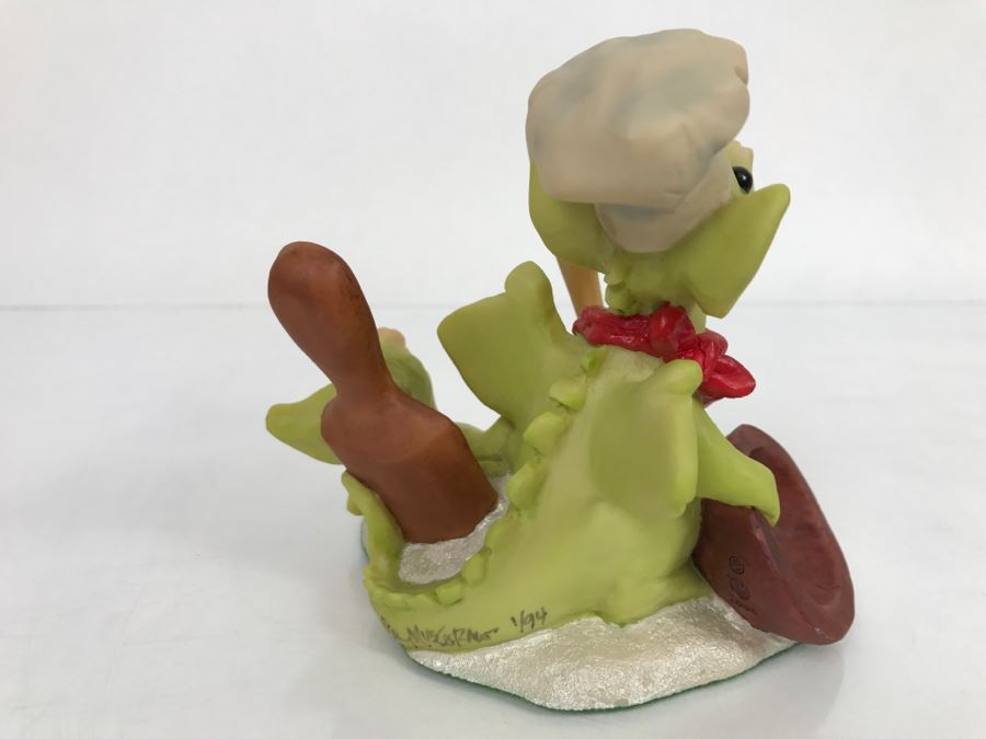 Hand Signed By Real Musgrave Pocket Dragon Figurine 1/94 - Whimsical World Of Pocket Dragons - Let’s Make Cookies! - 1993 Real Musgrave, CWS, LOL Limited - Hand Made in UK [MV $130-$160] [Photo 9]