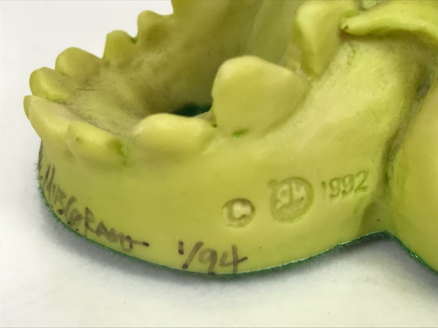 Hand Signed By Real Musgrave Pocket Dragon Figurine 1/94 - Whimsical World Of Pocket Dragons - Reading The Good Parts - 1992 Real Musgrave, CWS, LOL Limited - Hand Made in UK [MV $70-$90 Unsigned] [Photo 11]