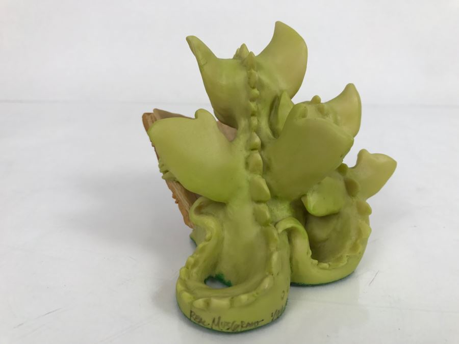 Hand Signed By Real Musgrave Pocket Dragon Figurine 1/94 - Whimsical World Of Pocket Dragons - Reading The Good Parts - 1992 Real Musgrave, CWS, LOL Limited - Hand Made in UK [MV $70-$90 Unsigned] [Photo 8]