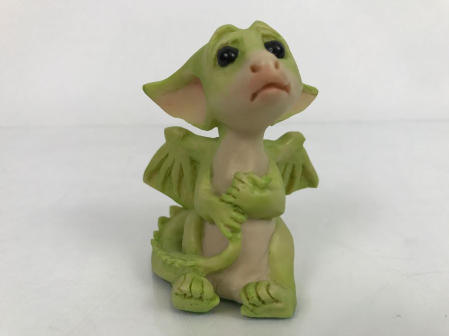 Hand Signed By Real Musgrave Pocket Dragons Figurine 10/92 - Whimsical World Of Pocket Dragons - I Didn’t Mean To... - 1991 LOL [MV $35-$45 Unsigned] [Photo 3]