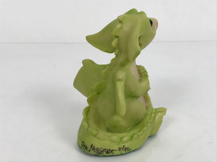 Hand Signed By Real Musgrave Pocket Dragons Figurine 10/92 - Whimsical World Of Pocket Dragons - I Didn’t Mean To... - 1991 LOL [MV $35-$45 Unsigned] [Photo 6]