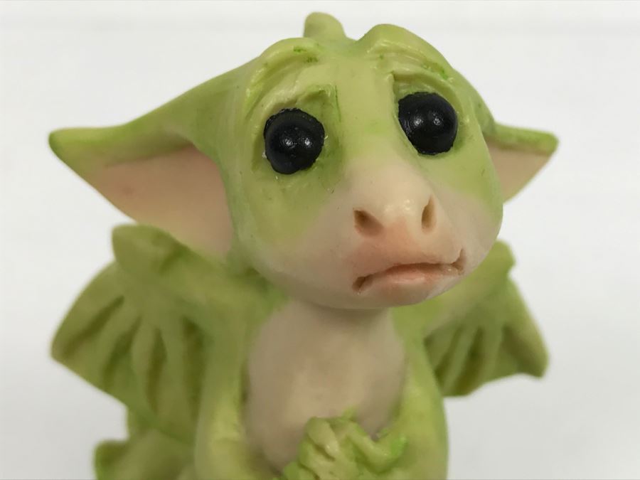 Hand Signed By Real Musgrave Pocket Dragons Figurine 10/92 - Whimsical World Of Pocket Dragons - I Didn’t Mean To... - 1991 LOL [MV $35-$45 Unsigned] [Photo 4]