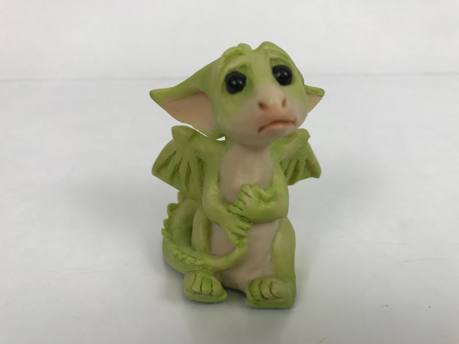 Hand Signed By Real Musgrave Pocket Dragons Figurine 10/92 - Whimsical World Of Pocket Dragons - I Didn’t Mean To... - 1991 LOL [MV $35-$45 Unsigned] [Photo 2]