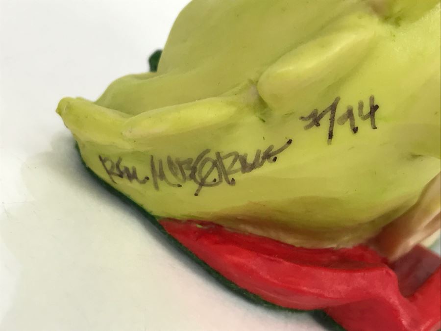 Hand Signed By Real Musgrave Pocket Dragon Figurine 7/94 - Whimsical World Of Pocket Dragons - Dear Santa - 1994 Real Musgrave, CWS Ltd/CWA Ltd - Hand Made in UK [MV $100-$120] [Photo 11]