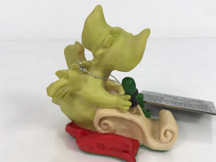 Hand Signed By Real Musgrave Pocket Dragon Figurine 7/94 - Whimsical World Of Pocket Dragons - Dear Santa - 1994 Real Musgrave, CWS Ltd/CWA Ltd - Hand Made in UK [MV $100-$120] [Photo 8]