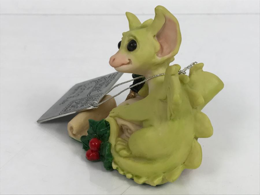 Hand Signed By Real Musgrave Pocket Dragon Figurine 7/94 - Whimsical World Of Pocket Dragons - Dear Santa - 1994 Real Musgrave, CWS Ltd/CWA Ltd - Hand Made in UK [MV $100-$120] [Photo 12]